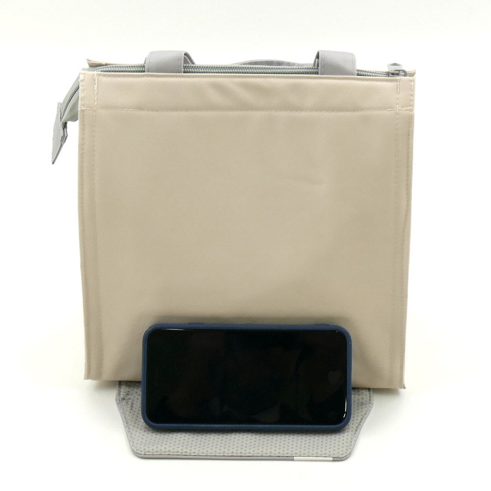 スケーター スマホスタンド付き ランチ バッグ お弁当 かばん 保温 保冷 アルミ蒸着 skater LBS5 ベージュ 色