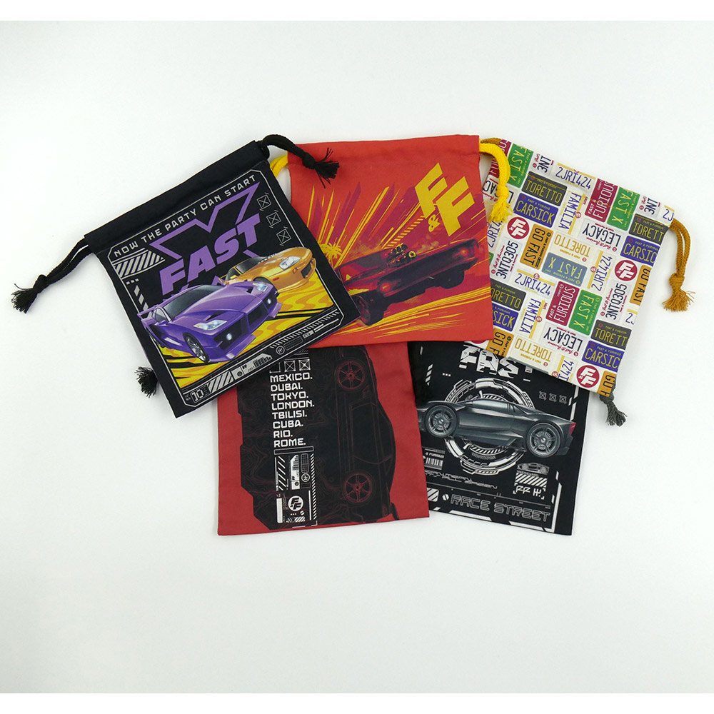 スケーター キャラクター ミステリーボックス巾着 単品 Mサイズ KBB21 skater ワイルドスピード ワイスピ Fast & Furious グッズ【ブラインド ランチ巾着 ランダム お楽しみ サプライズ】