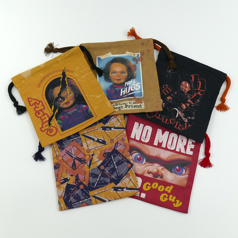 スケーター キャラクター ミステリーボックス巾着 単品 Mサイズ KBB21 skater チャッキー Chucky グッズ【ブラインド ランチ巾着 ランダム お楽しみ サプライズ】