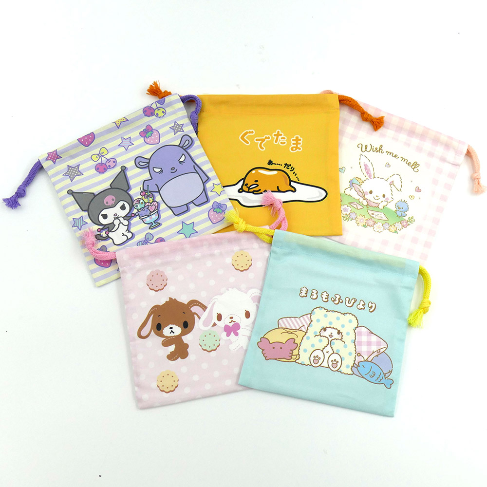 スケーター キャラクター ミステリーボックス巾着 単品 Mサイズ KBB21 skater サンリオキャラクターズ C クロミ ぐでたま シュガーバニーズ【ブラインド ランチ巾着 ランダム お楽しみ サプライズ】