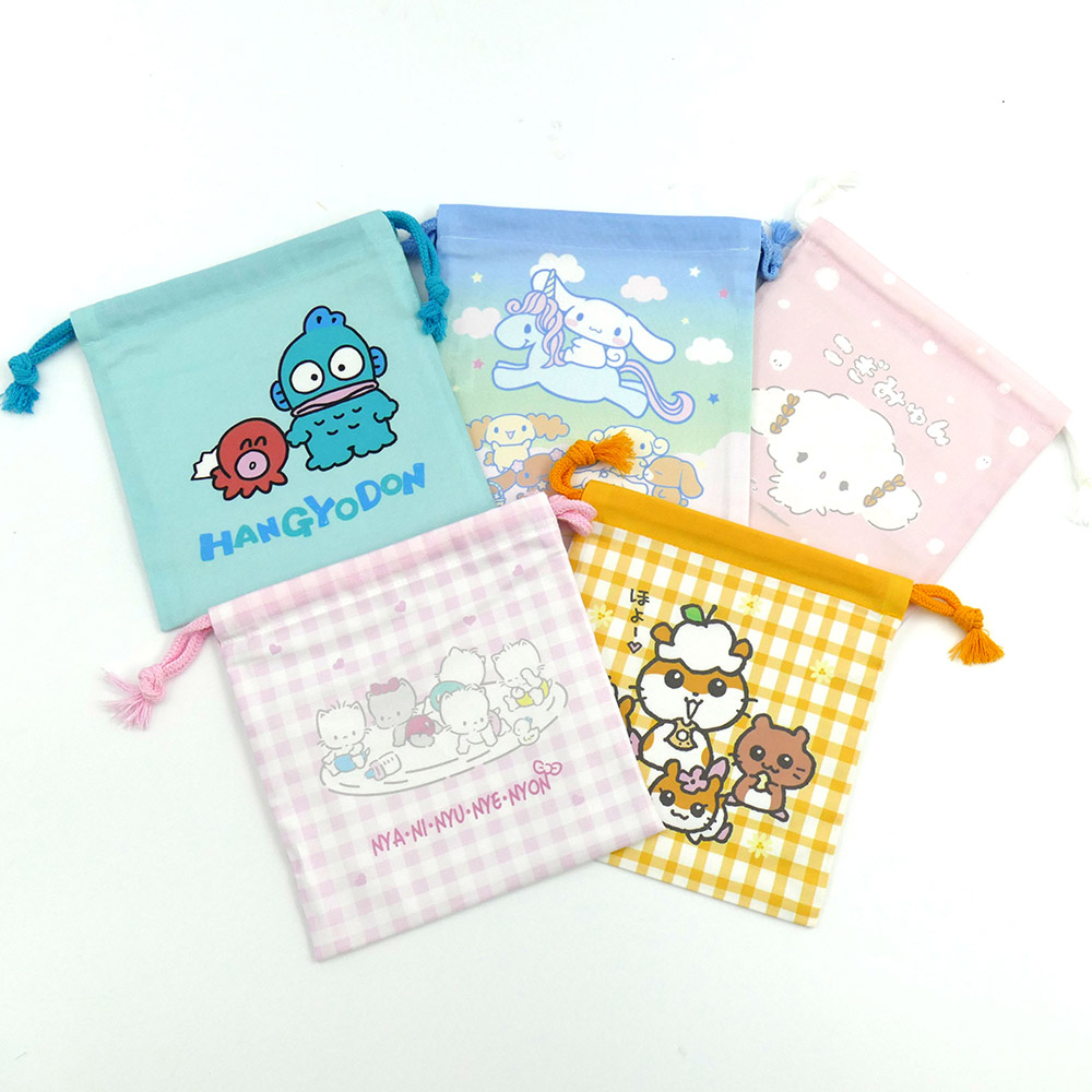 スケーター キャラクター ミステリーボックス巾着 単品 Mサイズ KBB21 skater サンリオキャラクターズ D シナモロール ハンギョドン【ブラインド ランチ巾着 ランダム お楽しみ サプライズ】