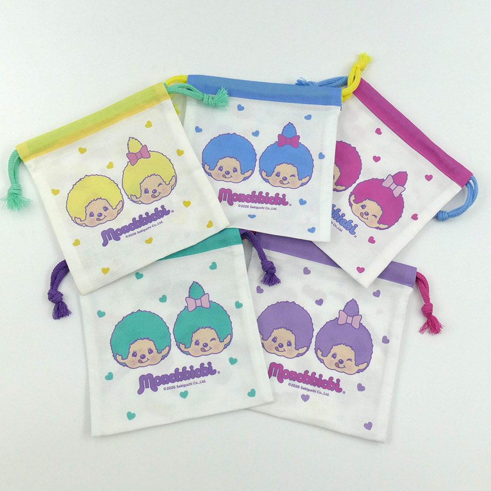 スケーター キャラクター ミステリーボックス巾着 単品 Mサイズ KBB21 skater モンチッチ カラーズ グッズ【ブラインド ランチ巾着 ランダム お楽しみ サプライズ】