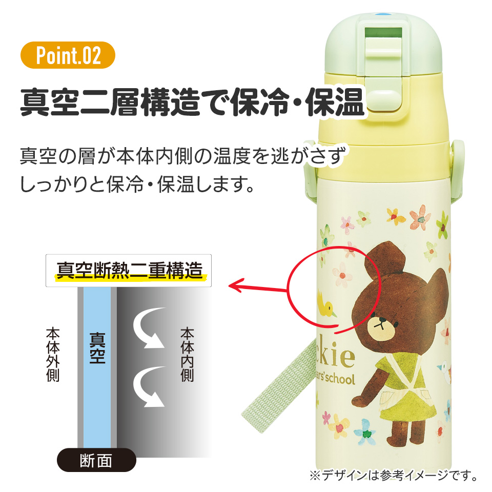 【送料無料】超軽量2WAYステンレスボトル 470ml/430mlくまのがっこう/SKDC4_4973307617454
