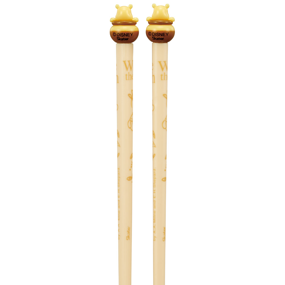 【メール便対象品】 マスコット付き アクリル 箸 21cm お箸 はし 箸 すべり止め加工 キャラクター スケーター skater AAD45 くまのプーさん プーさん Pooh 女性 レディース【ハシ 滑り止め 可愛い カトラリー】