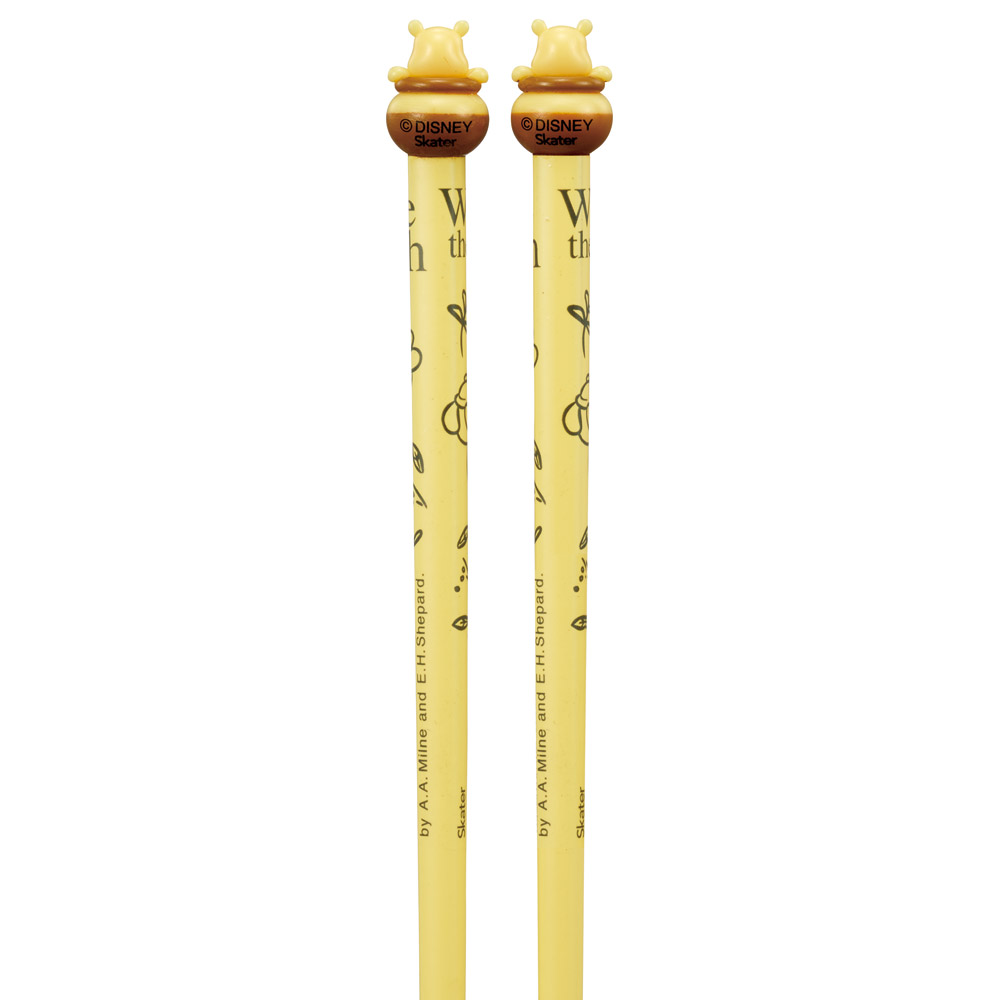 【メール便対象品】 マスコット付き 塗箸 木箸 箸 大人 すべらない 21cm キャラクター かわいい skater AND45 スケーター くまのプーさん プーさん Pooh 女性 レディース【お箸 木バシ はし 木製 滑り止め マスコット箸】