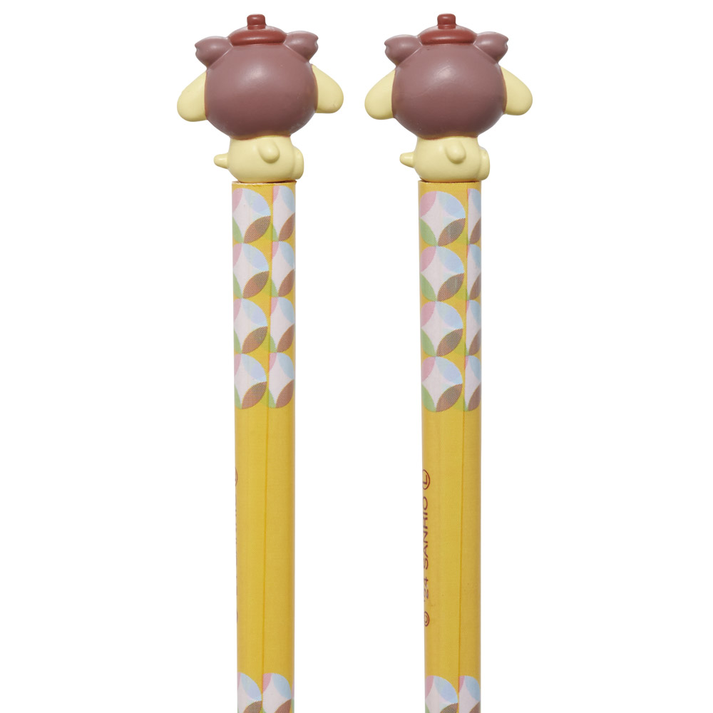 【メール便対象品】 マスコット付き 塗箸 木箸 箸 大人 すべらない 21cm キャラクター かわいい skater AND45 スケーター 干支 十二支 亥 いのしし イノシシ ポムポム プリン【お箸 木バシ はし 木製 滑り止め マスコット箸】