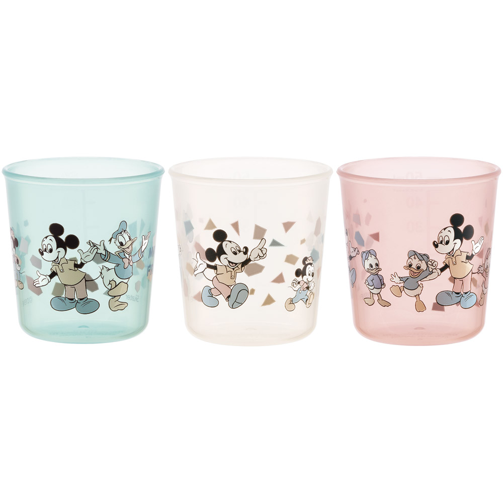 ベビー コップ 3個 セット 赤ちゃん コップ飲み 練習 小さい プラスチック skater スケーター BCUP1AG ミッキーマウス ミッキー Mickey 男の子 女の子【キャラクター 子供 食洗機対応 トレーニング 日本製】
