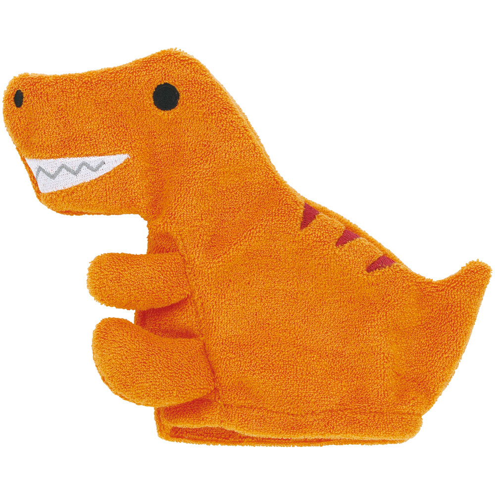 【メール便対象品】 マスコット 付き タオル 30×30cm ガーゼ パイル 綿100% ベビー 子供 可愛い スケーター skater BMT1 ティラノサウルス ディノサウルス 恐竜 ダイナソー【手拭き かわいい キャラクター】