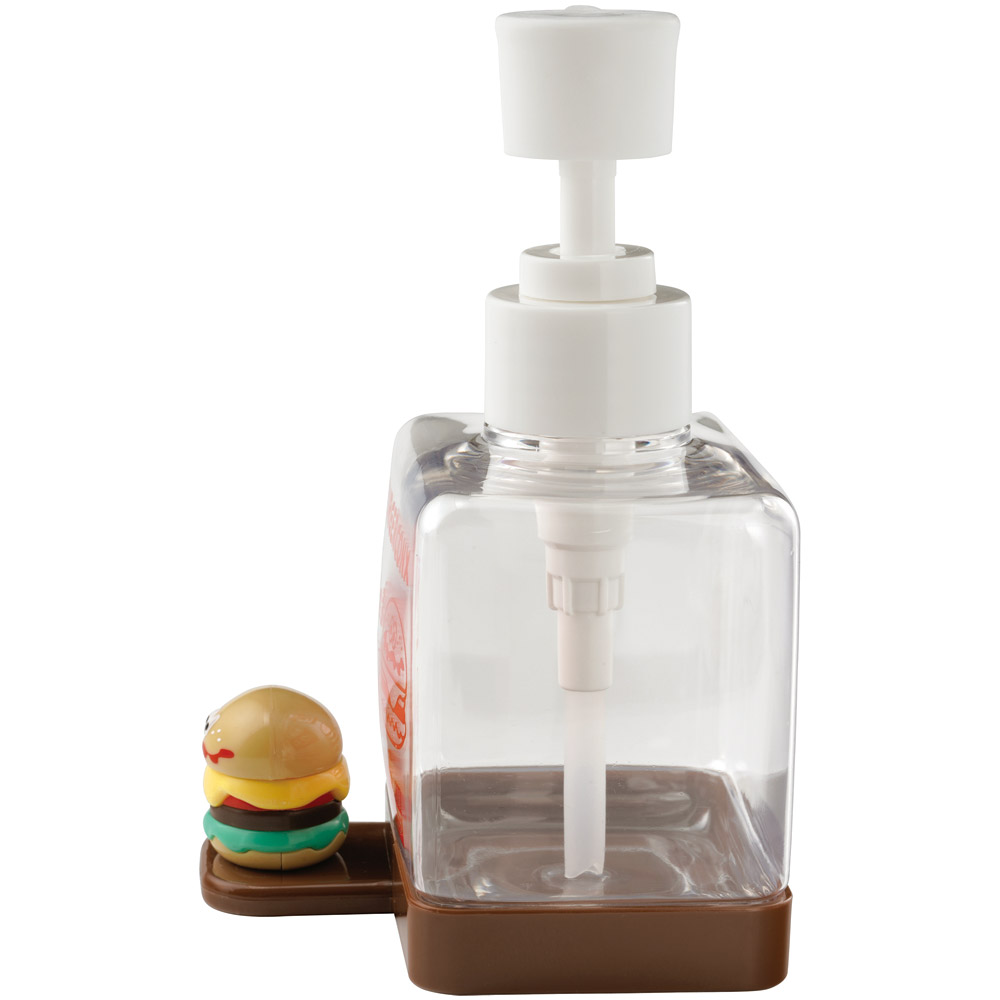 マスコット付き ソープ ディスペンサー 250ml 詰め替え ボトル 手洗い ポンプボトル スケーター skater BSSD1 バーガーコンクス BURGER CONX 男の子 女の子【ハンドソープ 洗面用品 洗面所 手動 キャラクター】