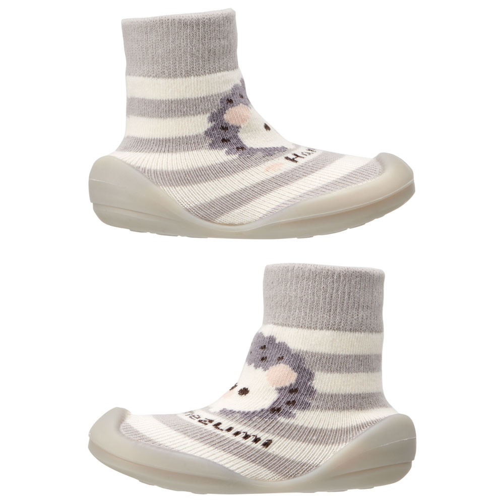 ソックス シューズ XS 11.3cm ベビー ファースト シューズ 靴 赤ちゃん BSSHL1 スケーター skater ハリネズミ はりねずみ 動物 かわいい【キャラクター 靴下 くつ クツ ファーストシューズ 室内履き ベビーシューズ 子供】