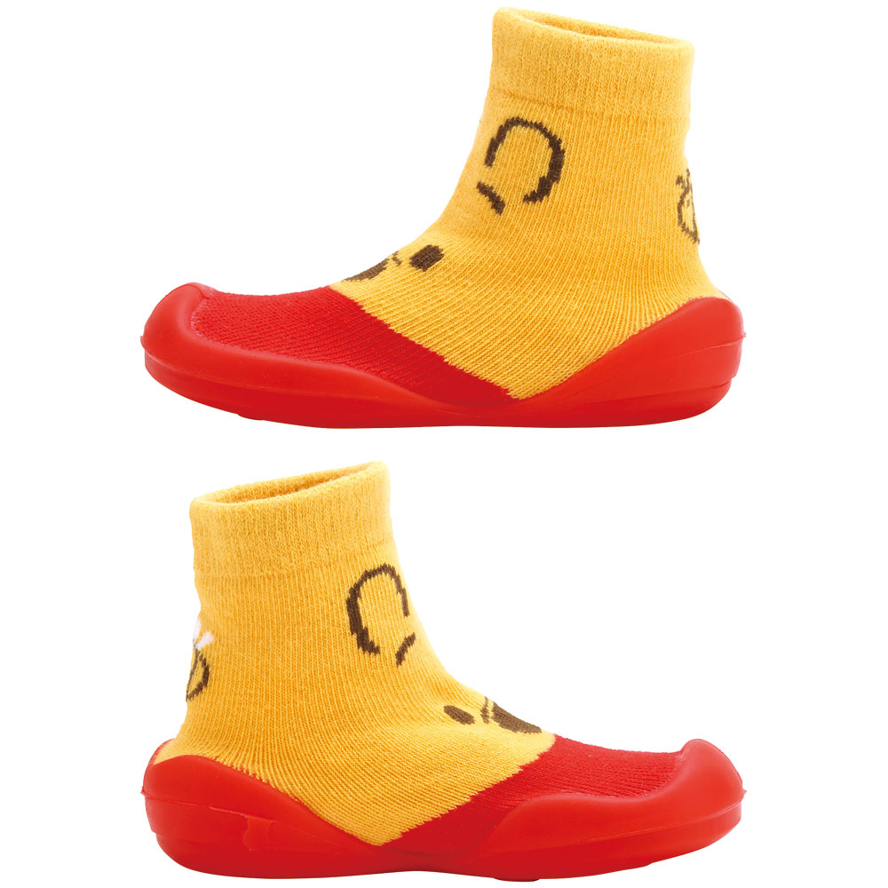 ソックス シューズ XS 11.3cm ベビー ファースト シューズ 靴 赤ちゃん BSSHL1 スケーター skater くまのプーさん プーさん Pooh 男の子 女の子【キャラクター 靴下 くつ クツ ファーストシューズ 室内履き ベビーシューズ 子供】