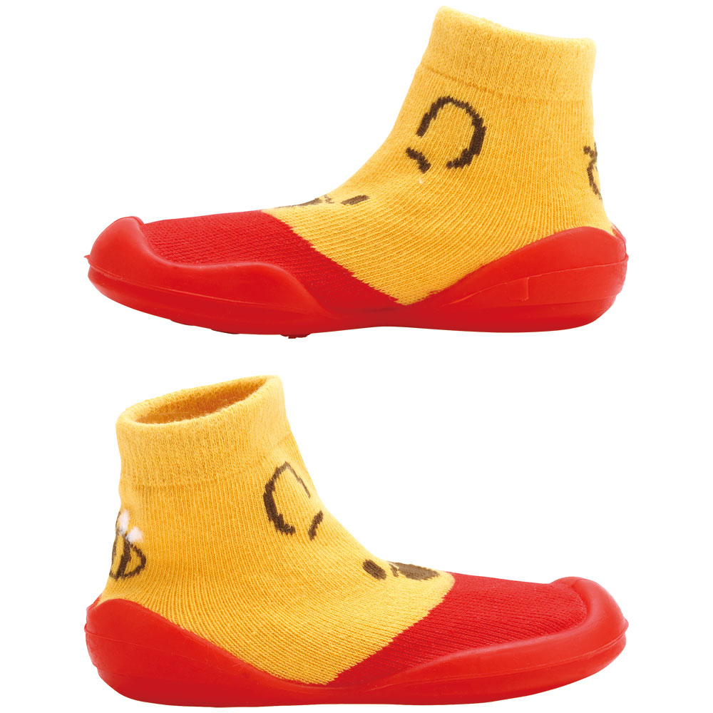 ソックス シューズ S 11.9cm ベビー ファースト シューズ 靴 赤ちゃん BSSHL2 スケーター skater くまのプーさん プーさん Pooh 男の子 女の子【キャラクター 靴下 くつ クツ ファーストシューズ 室内履き ベビーシューズ 子供】