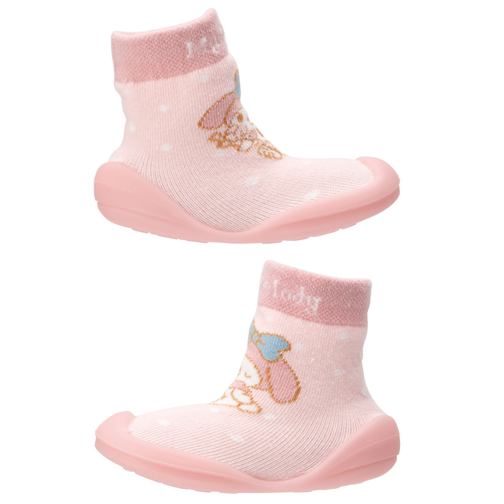 ソックス シューズ M 12.6cm ベビー ファースト シューズ 靴 赤ちゃん BSSHL3 スケーター skater マイメロディ マイメロ サンリオ 女の子 女子【キャラクター 靴下 くつ クツ ファーストシューズ 室内履き ベビーシューズ 子供】