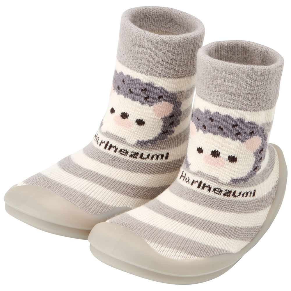 ソックス シューズ ギフトボックス L 13.3cm ベビー 靴 赤ちゃん BSSHL4G スケーター skater Pompon's ハリネズミ はりねずみ 動物 キャラクター【キャラクター 靴下 くつ クツ ファーストシューズ】