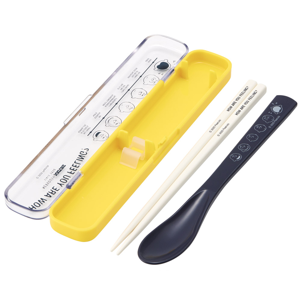抗菌 音の鳴らない お箸 スプーン セット18cm お弁当 弁当 箸セット 食洗機可 skater スケーター CAC1AAG スヌーピー SNOOPY グッドネス PEANUTS GOODNESS 75th