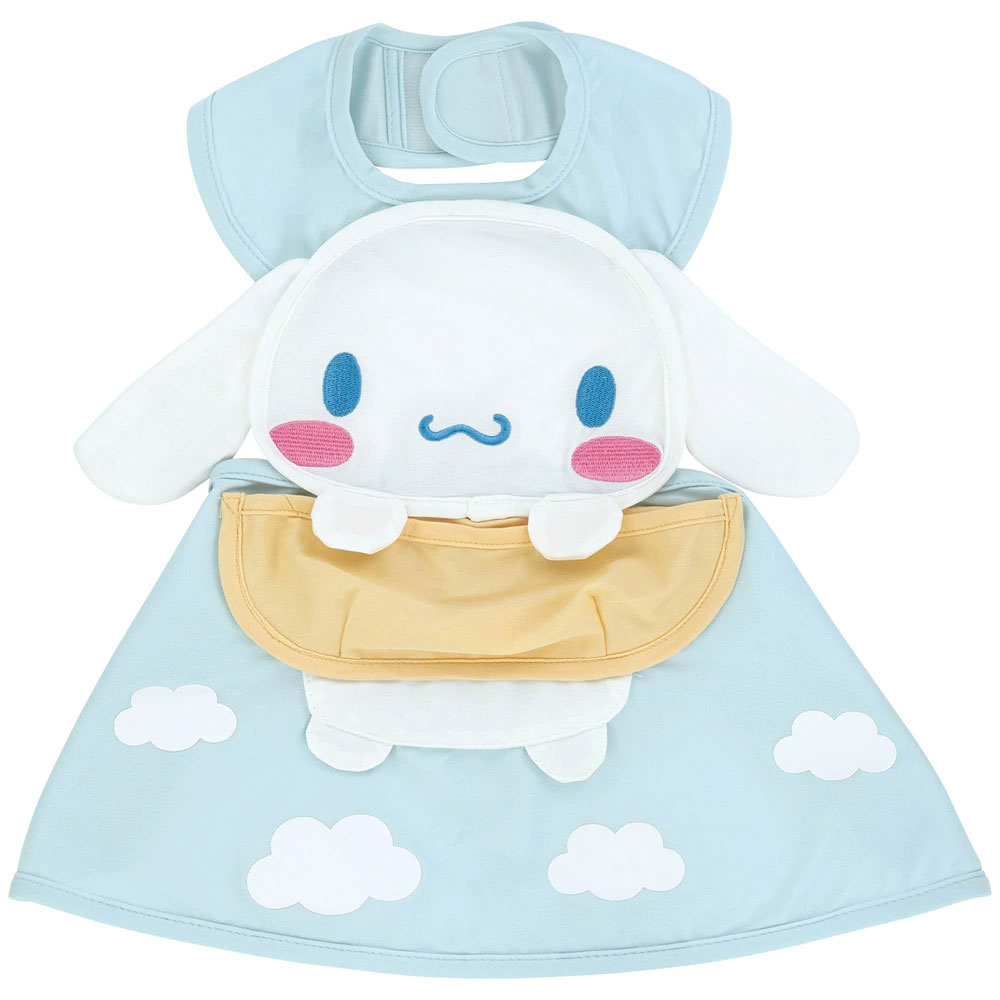 【送料無料】ダイカット エプロン ベビー 用品 可愛い 便利 ごはん 食べこぼし キャラクター スケーター skater CBAEP1 シナモロール シナモン サンリオ 女の子 女子【食事 汚れ 防止 撥水加工 洗濯機可 子供】
