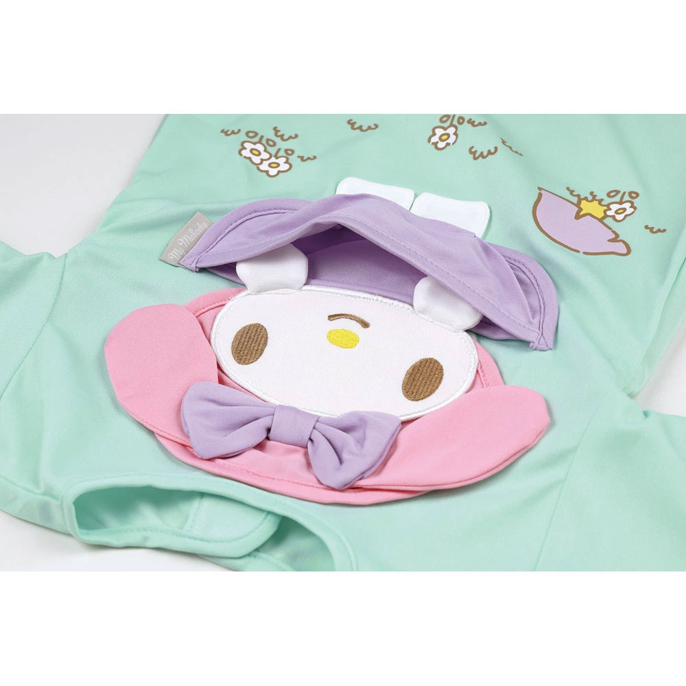 【送料無料】ダイカット 長袖 エプロン ベビー 用品 可愛い 便利 ごはん 食べこぼし キャラクター スケーター skater CBAEP2 マイメロディ マイメロ サンリオ 女の子 女子【食事 汚れ 防止 撥水加工 洗濯機可 子供】