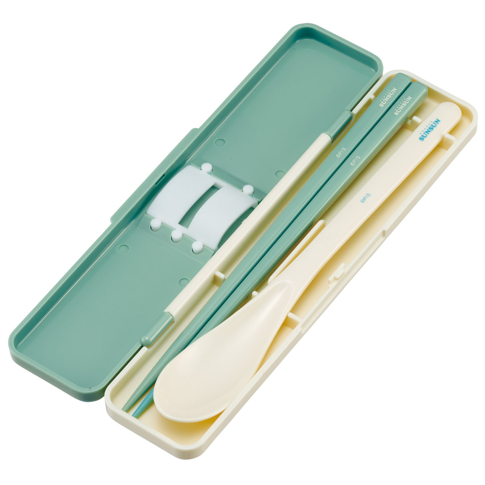 【メール便対象品】 カチャカチャ音が鳴らない コンビ セット お箸&スプーン 箸 はし スプーン スケーター skater CCS3SA パペットスンスン PUPPET SUNSUN ノンノン ゾンゾン グッズ