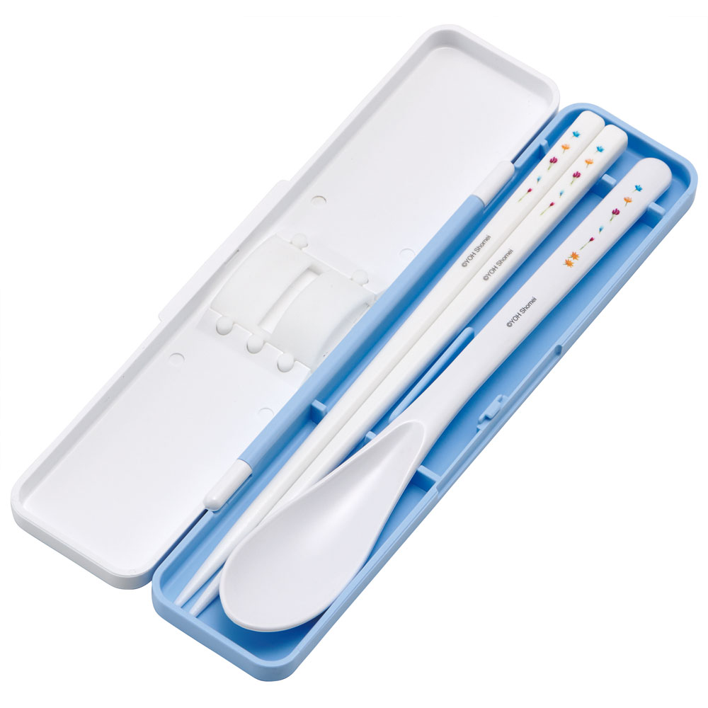 抗菌音が鳴らないコンビセット(箸・スプーン) 箸18cm 葉祥明/CCS3SAAG_4973307641763