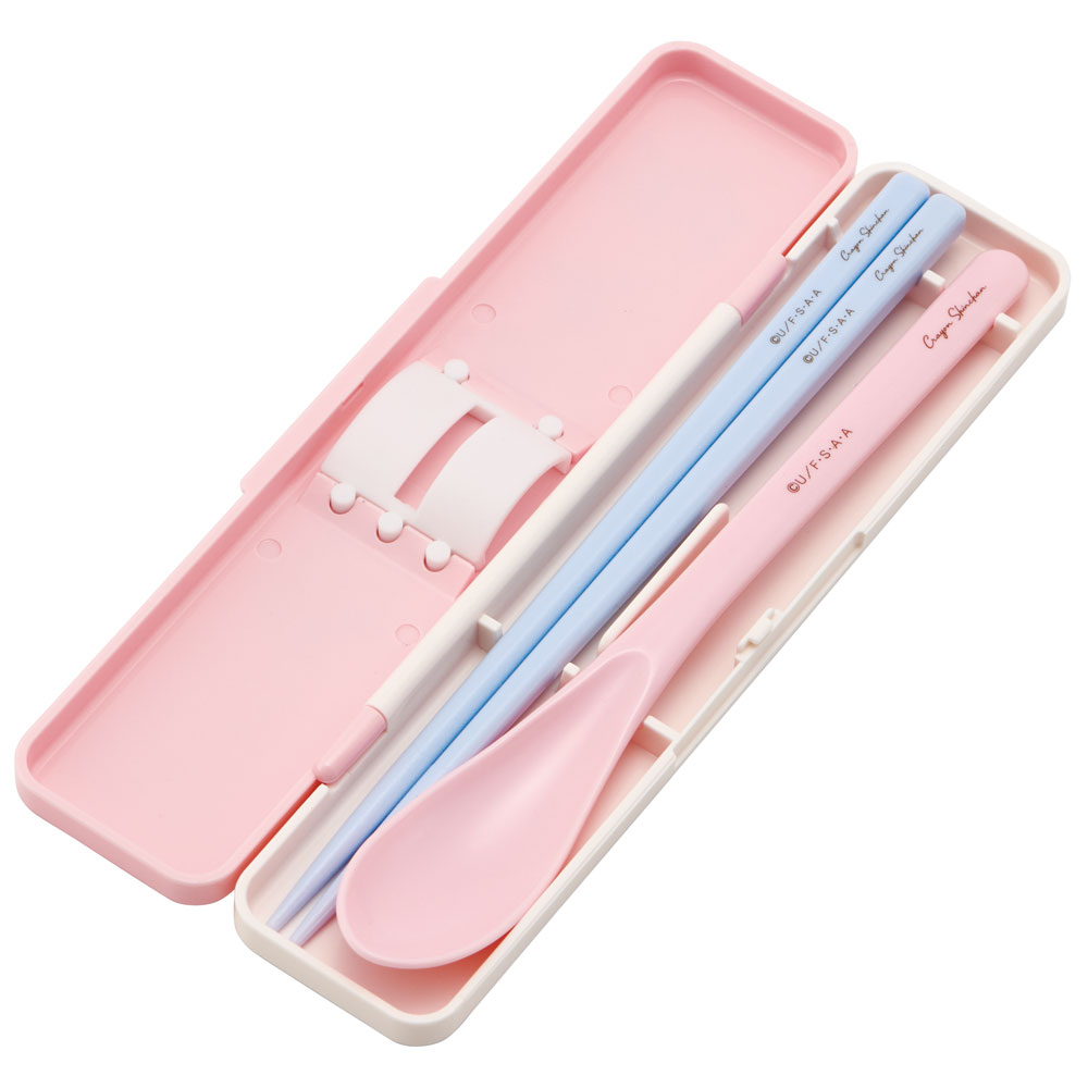 抗菌音が鳴らないコンビセット(箸・スプーン) 箸18cm クレヨンしんちゃん２４／CCS3SAAG_4973307663062