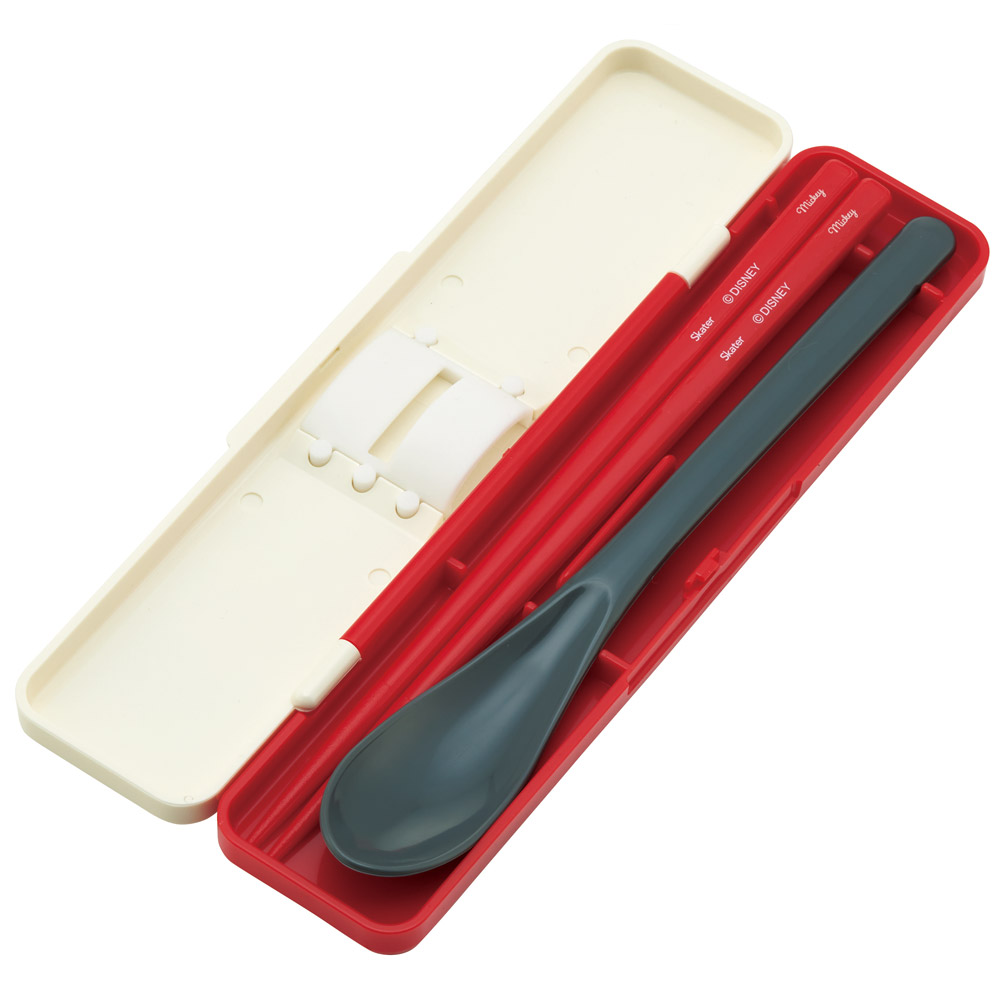 抗菌音が鳴らないコンビセット(箸・スプーン) 箸18cm ミッキーマウス/CCS3SAAG_4973307670329