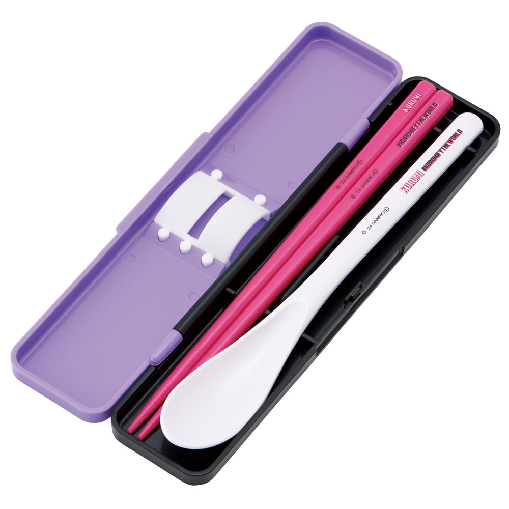 お箸 スプーン セット 食洗器対応 抗菌 カトラリー お弁当 skater カトラリーセット スケーター CCS3SAAG クロミ クロミちゃん サンリオ 女の子 女子【おはしセット お箸セット 幼稚園 子供 箸 箸ケース 食洗機 弁当】