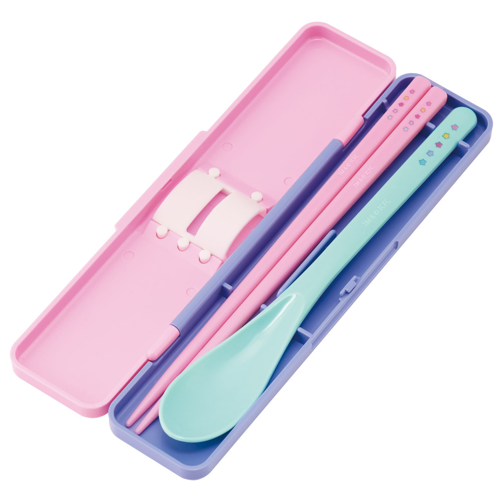 抗菌音が鳴らないコンビセット(箸・スプーン) 箸18cm Ｃａｒｅ Ｂｅａｒｓ ケアベア／CCS3SAAG_4973307702921