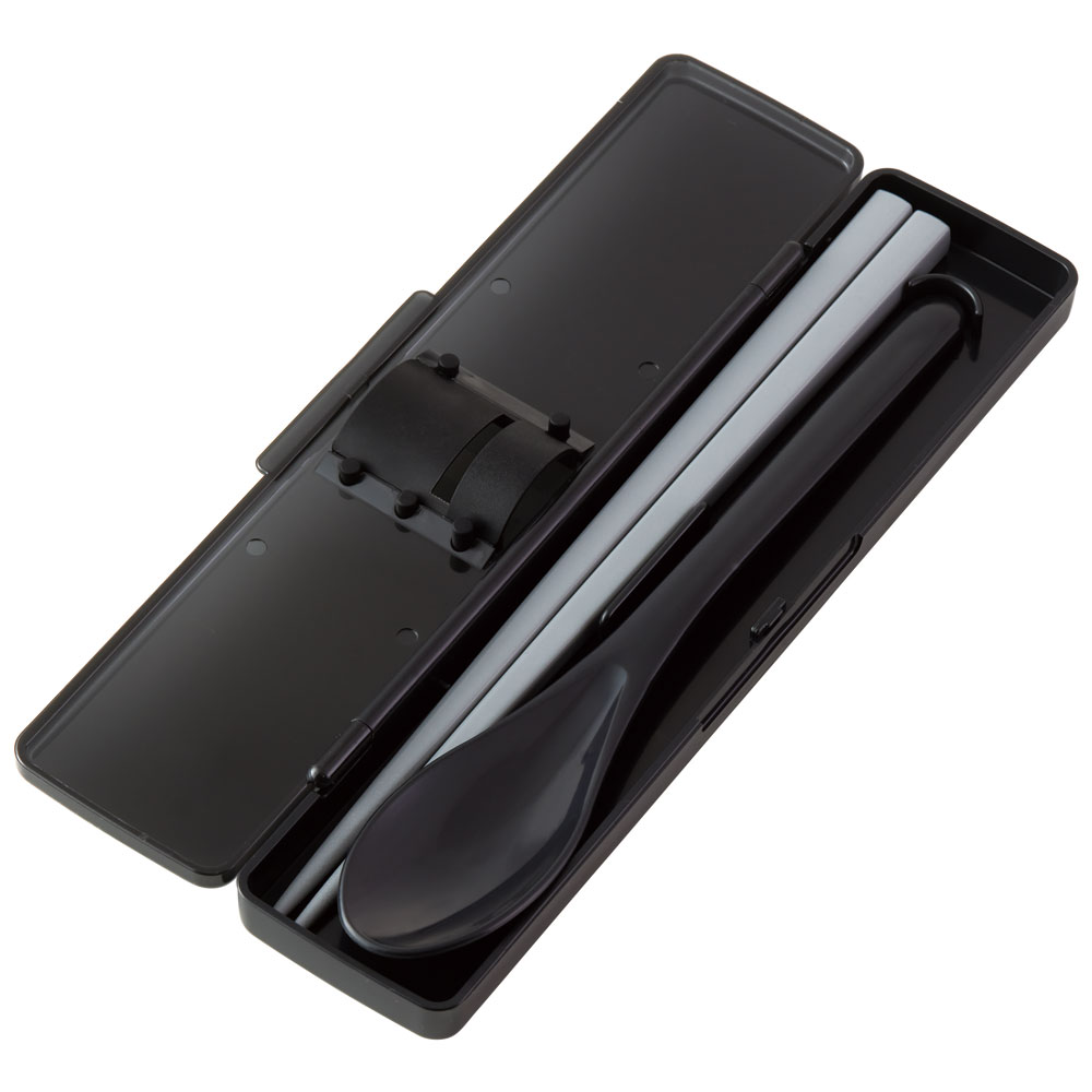 お箸 スプーン セット 食洗器対応 抗菌 カトラリー カトラリーセット お弁当 skater CCS45SAAG スケーター リッチブラック 黒 色 無地 シンプル