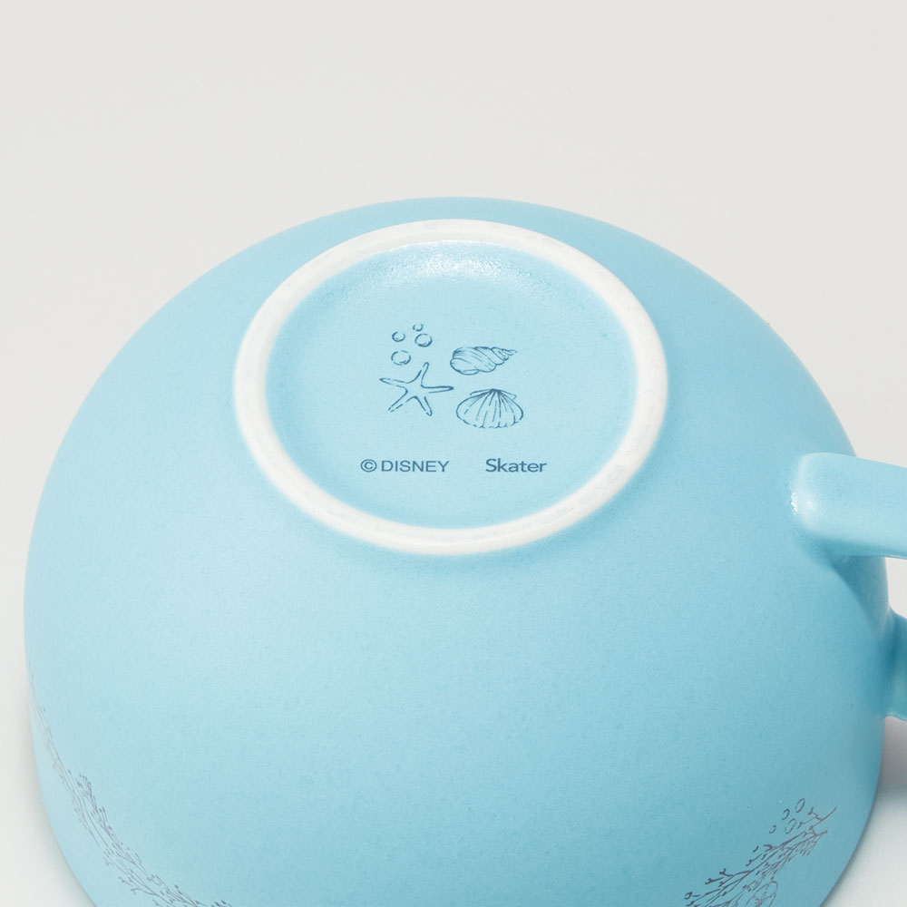 陶器製 スープマグ カップ コップ 美濃焼き 陶器 キャラクター 大人 子供 CHMG45 スケーター skater アリエル リトルマーメイド Disney 女の子【陶器製 陶製 陶磁器 ターコイズブルー】