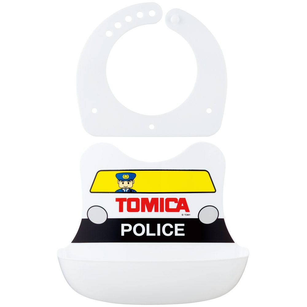 スケーター お食事エプロン 食洗機 対応 ベビー エプロン シリコン キャラクター skater DBEP1 パトカー トミカ tomica 車 くるま 男の子 男子 男児【子供 食べこぼし 汚れ 防止 食洗機OK】