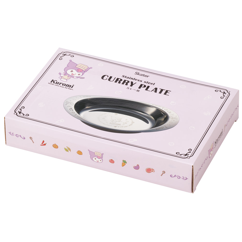 スケーター カレー 皿 ステンレス 食器 カレー皿 さら おしゃれ かわいい キャラクター skater DSCY1 クロミ クロミちゃん サンリオ 女の子 女子【お皿 洋食器 食事 可愛い オシャレ】