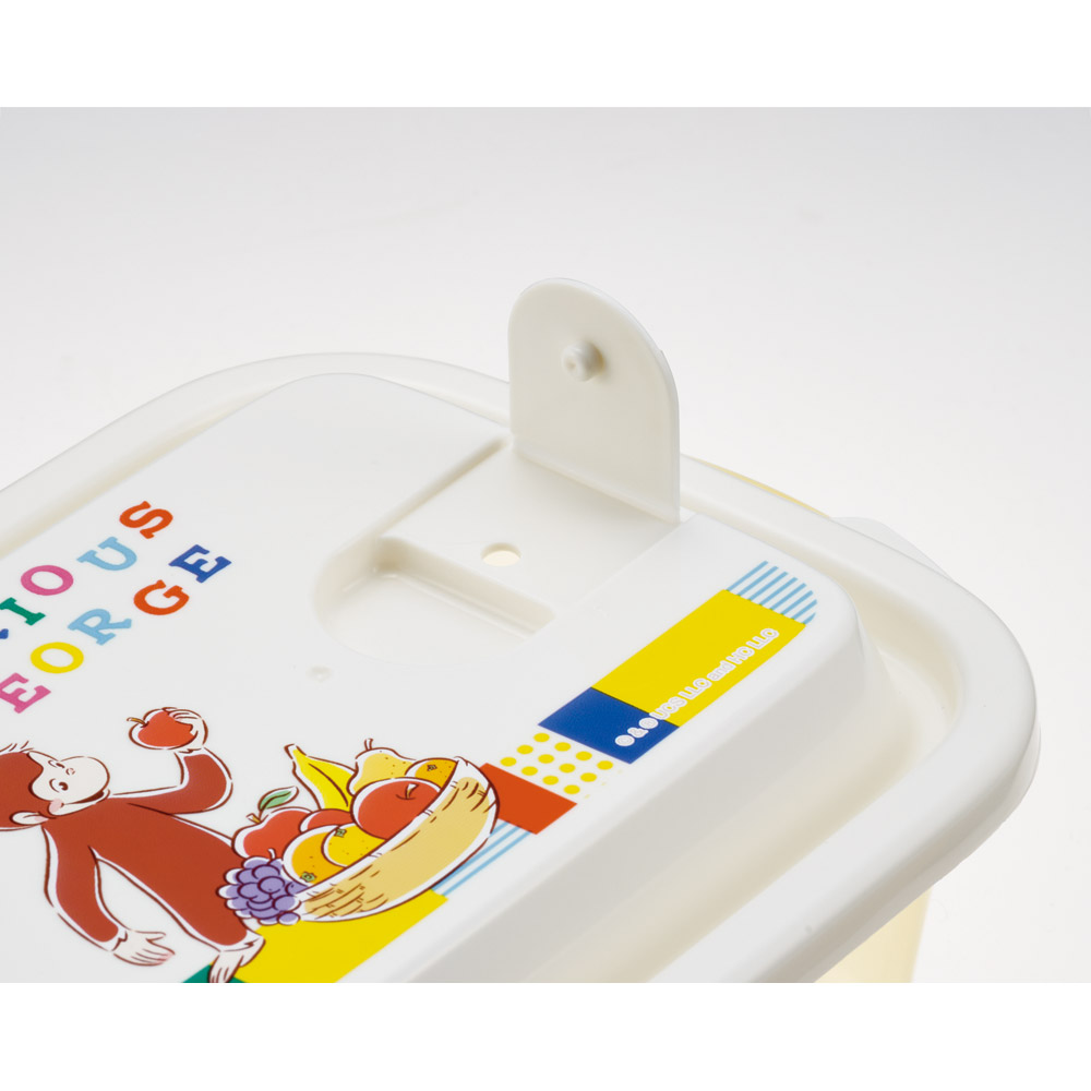 保存容器 500ml 2個セット プラスチック 蓋付き 日本製 電子レンジ キャラクター skater スケーター FCNF2W おさるのジョージ アルファベット ひとまねこざる