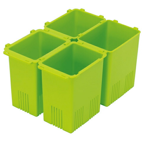 野菜スタンドケース連結式[４個セット]●グリーン●//キッチン 台所用品 冷蔵庫 収納 整理// スケーター