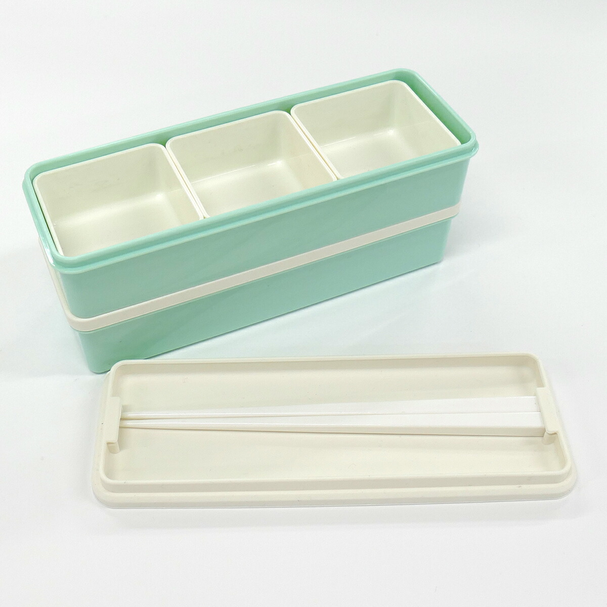 大阪府立大学×スケーター株式会社コラボ商品 栄養バランス弁当箱 900ml パウダーパステル グリーン/SSLW9B_536403
