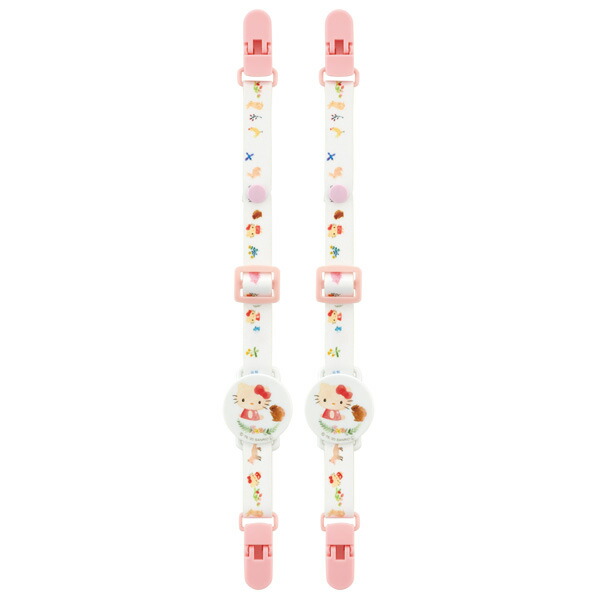 【ベビー用品】ベビーマルチクリップ[２本入り]●ハローキティ フォレストフレンズ●//ベビーカー チャイルドシート 車 お出かけ 落下防止 タオル 帽子 2WAY かわいい キティちゃん サンリオ Sanrio// スケーター