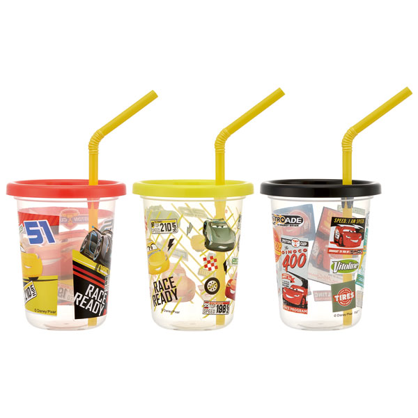 ストロー付タンブラー 230ml/3個セットカーズ２１／SIH2ST_4973307555763／スケーター