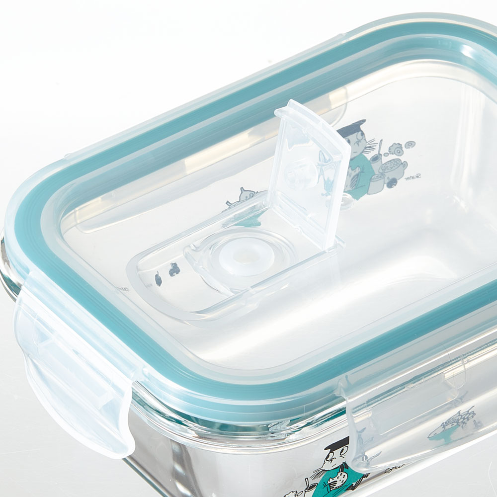 【送料無料】耐熱ガラス 容器 370ml 保存容器 ガラス 密閉 おしゃれ 耐熱容器 食洗機対応 冷凍 冷凍可 スケーター gbst4