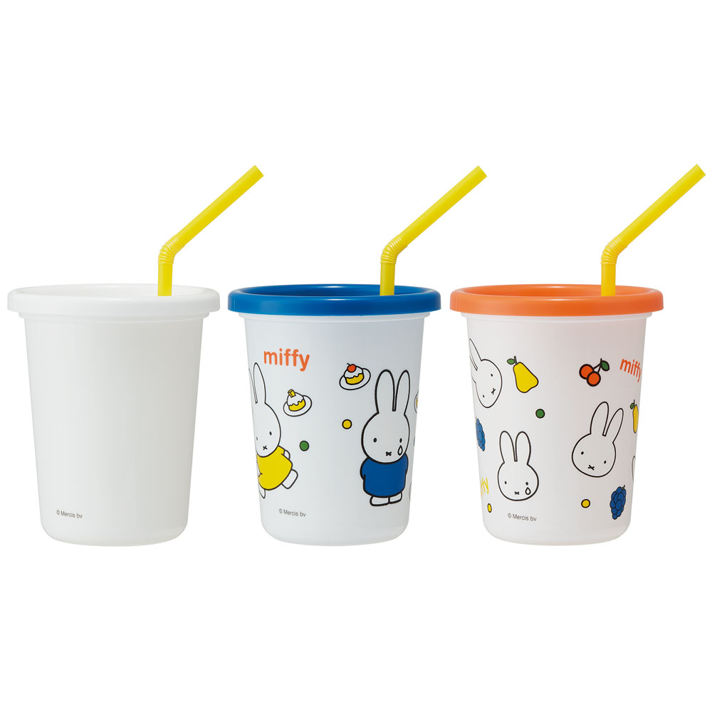 ストロー付タンブラー 320ml/3個セットミッフィー21/SIH3ST_4973307571398/スケーター