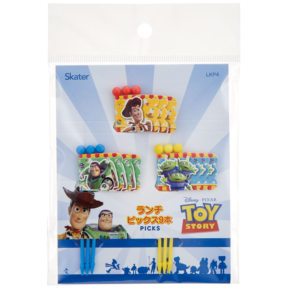 【メール便対象品】 ランチ ピックス 9本入 [3柄×3本入]　トイ・ストーリー 22　// ピック 串 旗 フラッグ  お弁当 小物 グッズ キャラクター ウッディ バズ エイリアン ディズニー Disney LKP4 4973307568862 スケーター