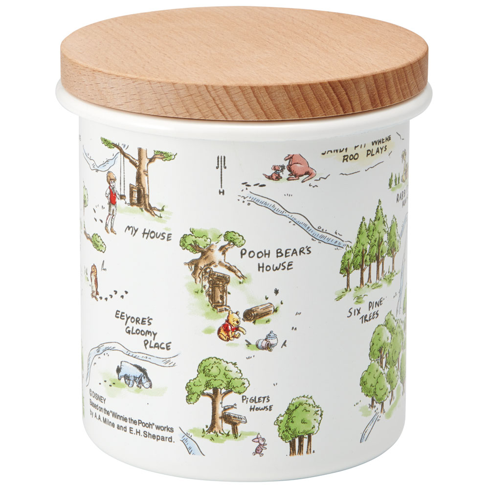 キャニスター ホーロー 木蓋 750ml 保存容器 おしゃれ かわいい ホウロウ ほうろう スケーター enc8