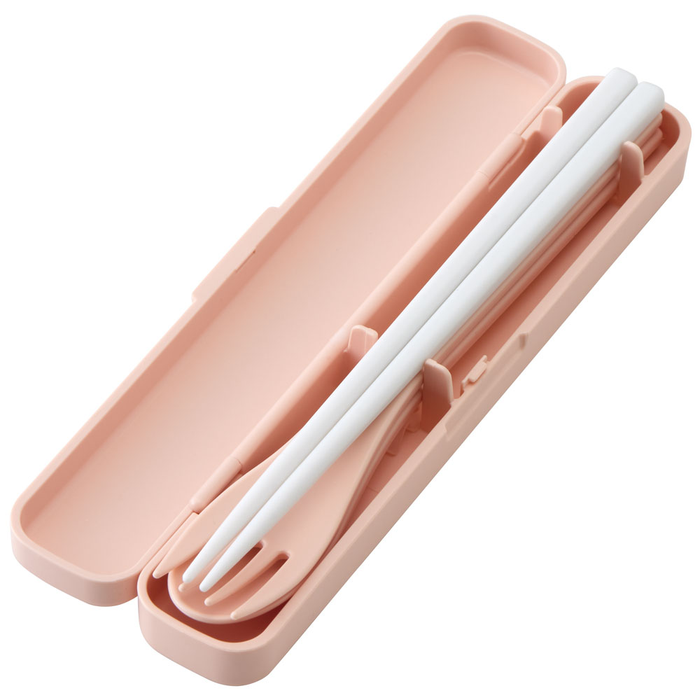 スプーン フォーク セット 大人 ケース 日本製 カトラリーセット くすみカラー ピンク プラスチック スケーター TAC1AG