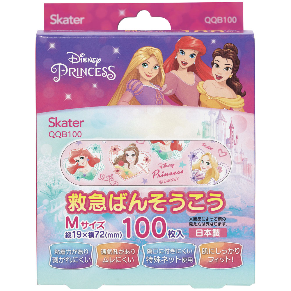 救急ばんそうこう Mサイズ/100枚プリンセス／QQB100_4973307577680／スケーター