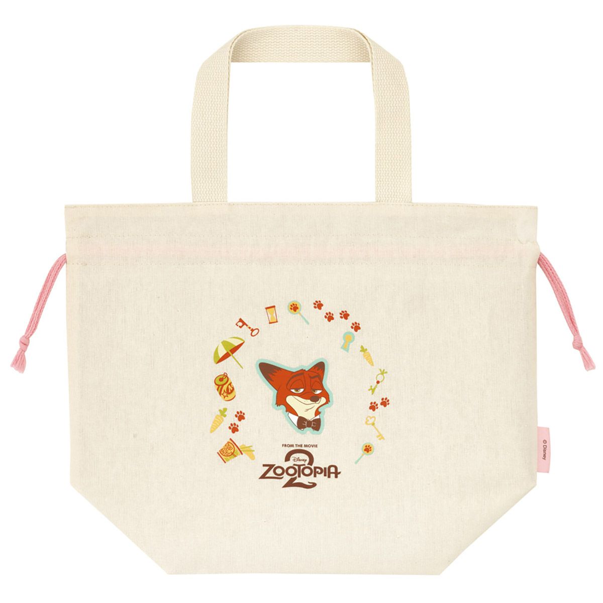 スケーター ランチバッグ 巾着型 保冷 ランチ バッグ かばん 弁当 かわいい おしゃれ skaer KBCB8 ズートピア2 ニック ディズニー【お弁当 カバン キャラクター 可愛い】