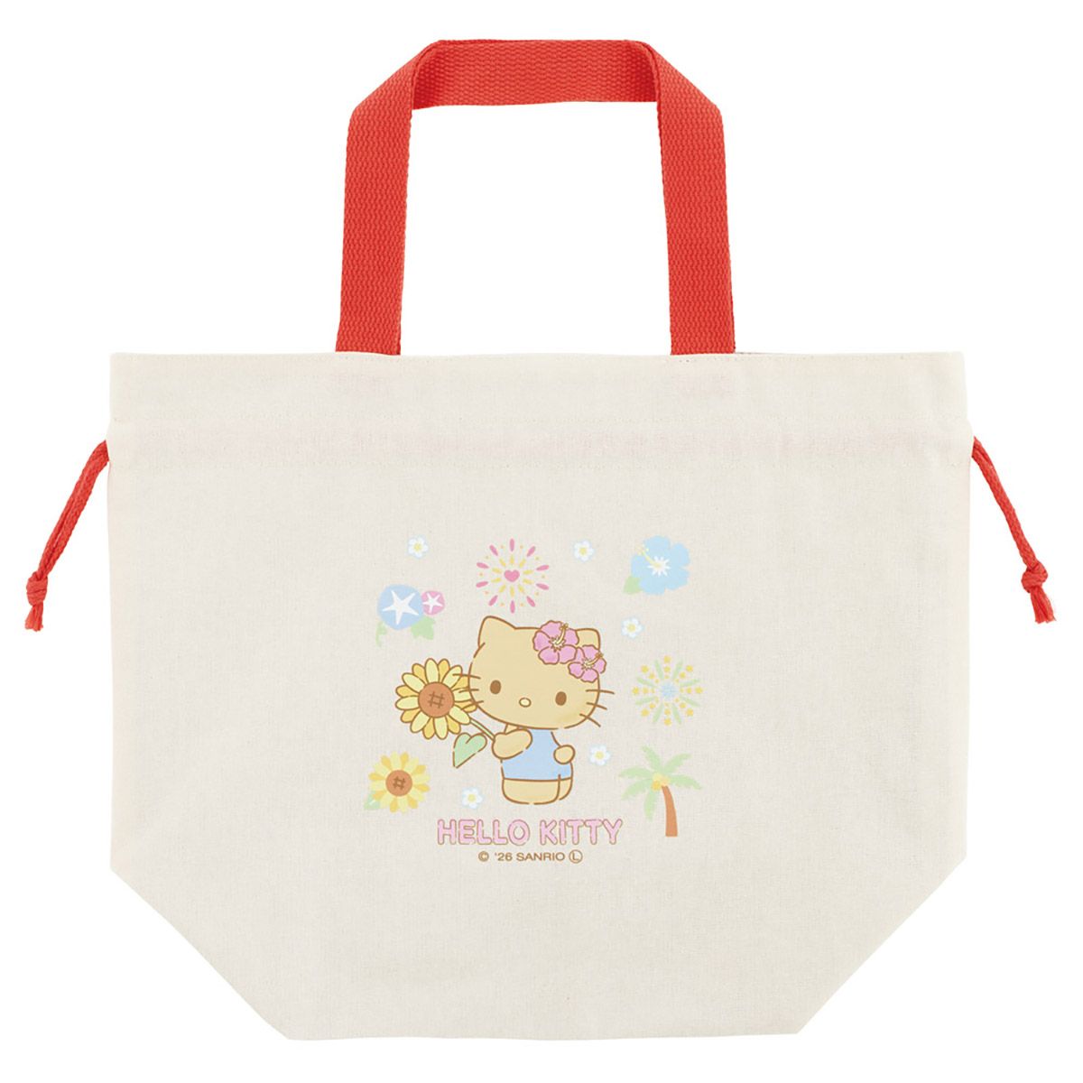 スケーター ランチバッグ 巾着型 保冷 ランチ バッグ かばん 弁当 かわいい おしゃれ skaer KBCB8 日焼け キティ ハローキティ キティちゃん サンリオ 女の子【お弁当 カバン キャラクター 可愛い】