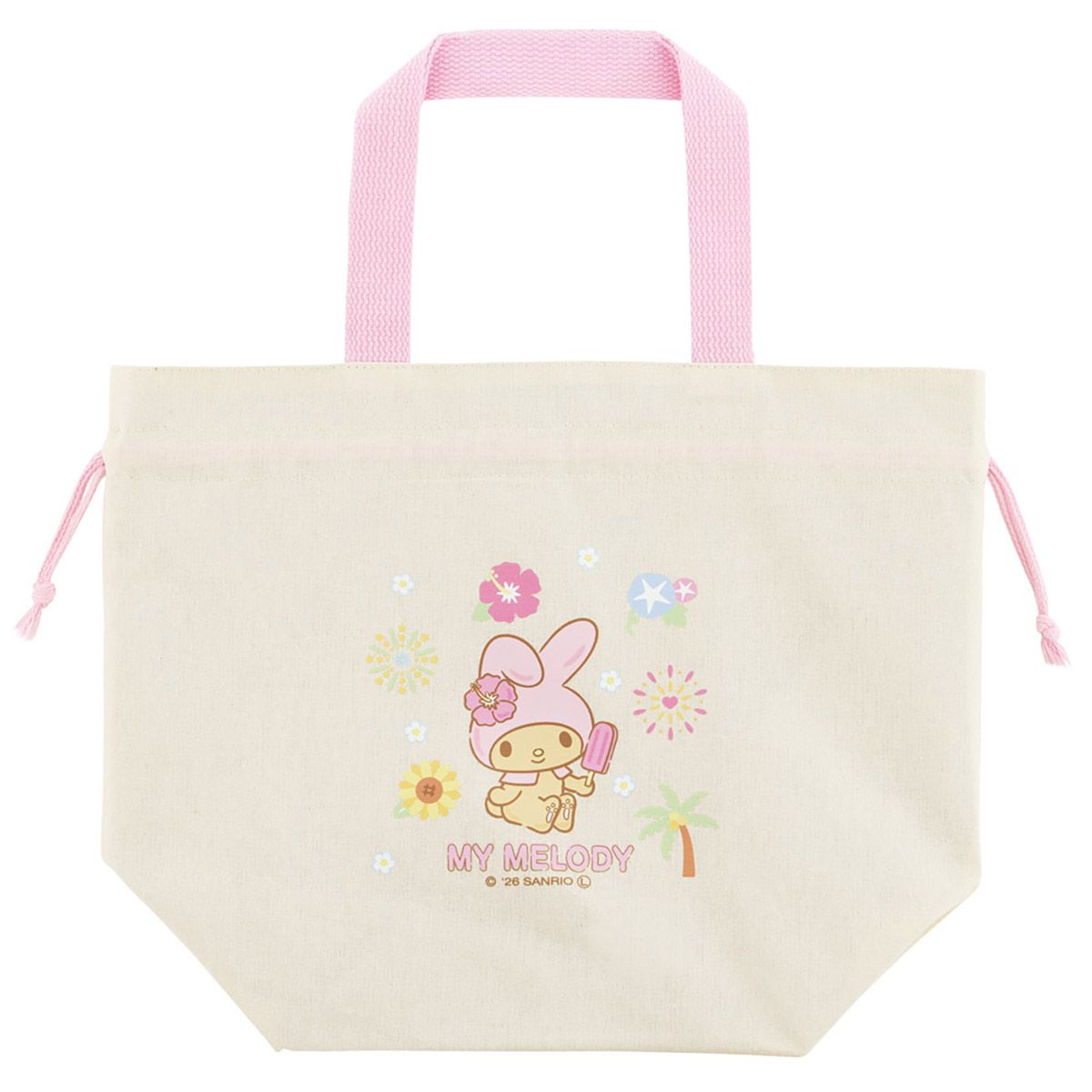 スケーター ランチバッグ 巾着型 保冷 ランチ バッグ かばん 弁当 かわいい おしゃれ skaer KBCB8 日焼け マイメロディ マイメロ サンリオ 女の子 女子【お弁当 カバン キャラクター 可愛い】