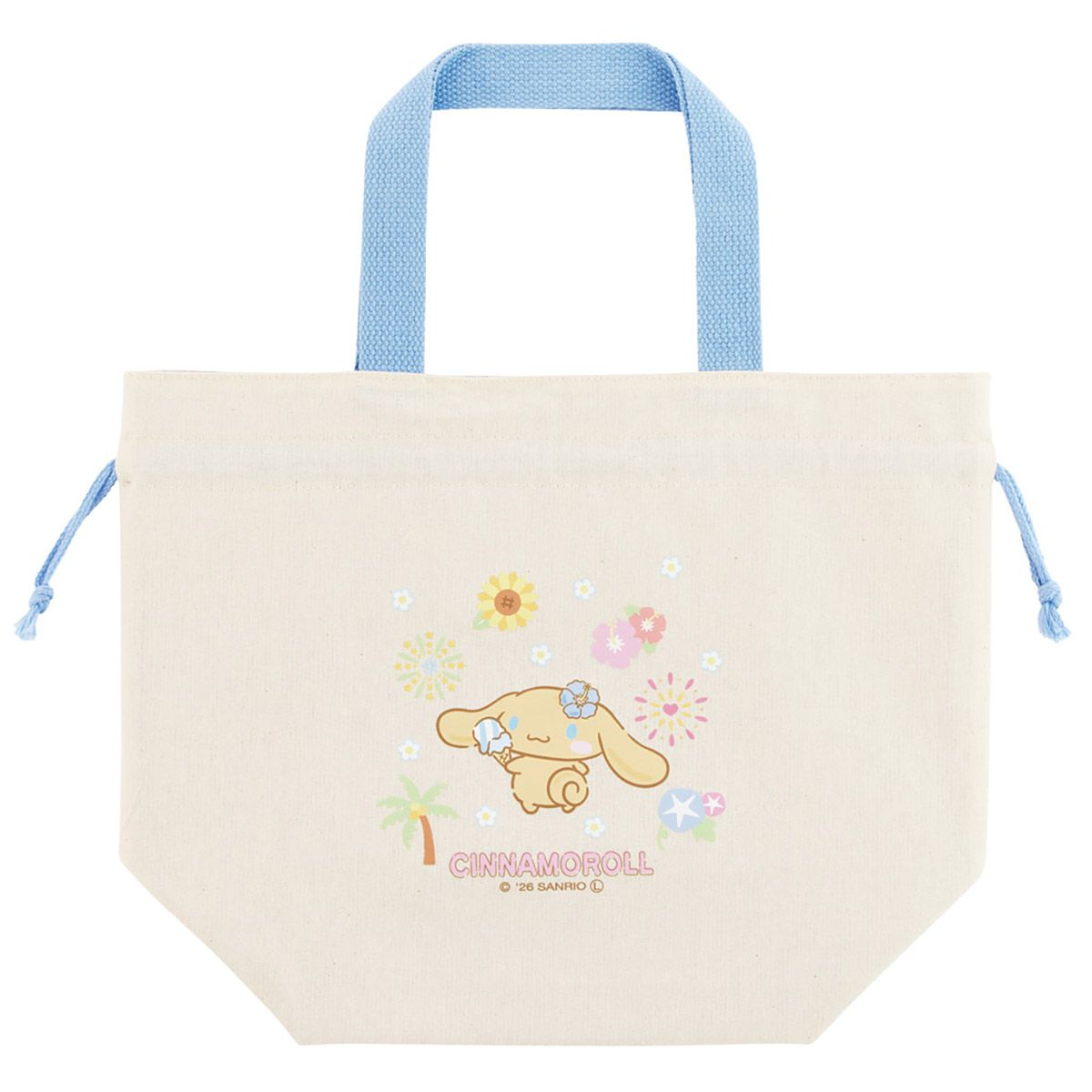 スケーター ランチバッグ 巾着型 保冷 ランチ バッグ かばん 弁当 かわいい おしゃれ skaer KBCB8 日焼け シナモロール シナモン サンリオ 女の子 女子【お弁当 カバン キャラクター 可愛い】