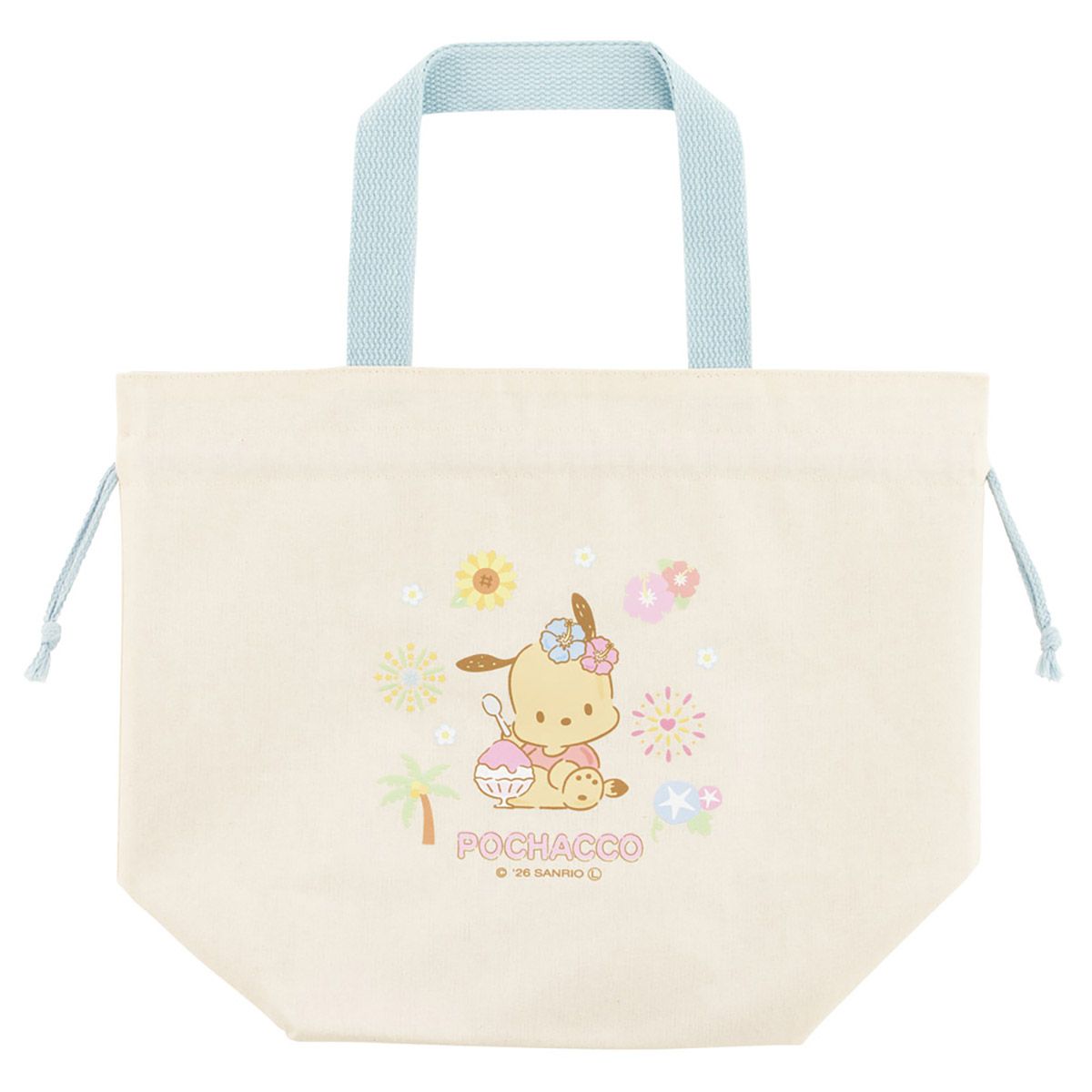 スケーター ランチバッグ 巾着型 保冷 ランチ バッグ かばん 弁当 かわいい おしゃれ skaer KBCB8 日焼け ポチャッコ サンリオ キャラクター 女の子【お弁当 カバン キャラクター 可愛い】
