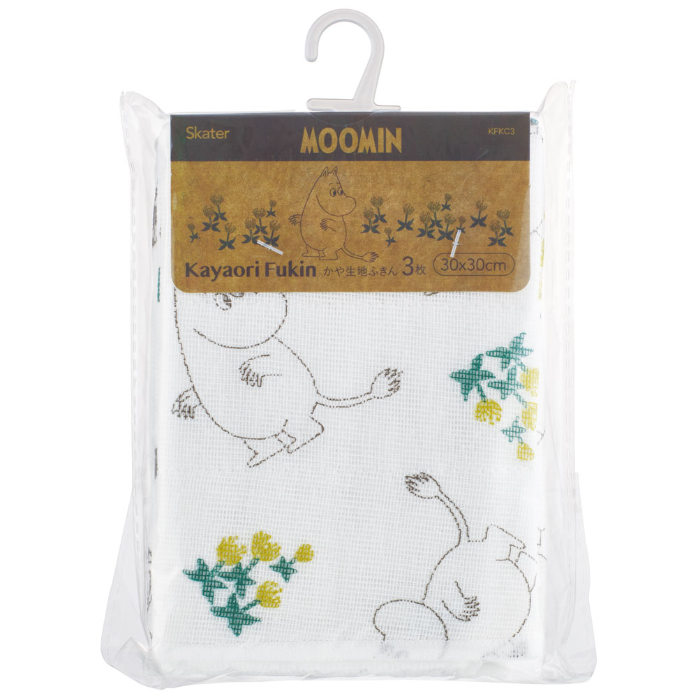 かや生地 ふきん 3枚 セット フキン キッチンクロス かや織り キャラクター キッチン スケーター KFKC3 ムーミン Moomin リトルミイ 女性 レディース