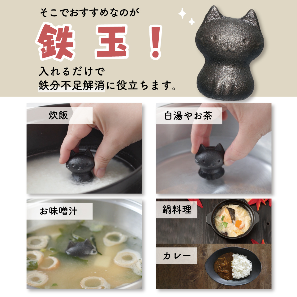 スケーター 鉄玉 ねこっと KIB1 鉄分補給 キッチン 料理 キャラクター skater ねこっと