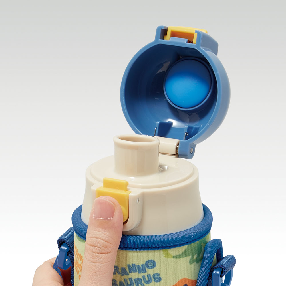 カバー付ダイレクトステンレスボトル 470ml ディノサウルス　ピクチャ／KSDC4_4973307624544